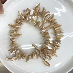Perlas <span class=keywords><strong>de</strong></span> Concha <span class=keywords><strong>de</strong></span> Nácar Natural al por Mayor, Chips Irregulares, Perlas Sueltas para Hacer Pulseras, Collares y Joyería - Product Image 3