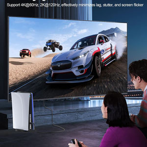 Adaptor kepang PVC, untuk kabel ekstensi pria ke wanita 4K 2.0 2.1 lapis emas TV Teater rumah HDTV komputer DVD Player - Product Image 5