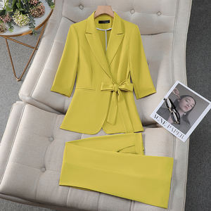 <span class=keywords><strong>Tuta</strong></span> da <span class=keywords><strong>donna</strong></span> di alta qualità con cintura sottile <span class=keywords><strong>rosa</strong></span> per la primavera e l'estate nuova <span class=keywords><strong>tuta</strong></span> da abbigliamento professionale - Product Image 5