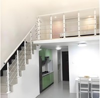 Système de garde-corps de câble de pont extérieur moderne balustrade en acier inoxydable rail de fil pour balcon villa élégant balcon de fil moderne