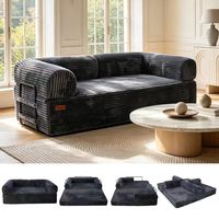 Canapé modulaire d'angle en bois pour chambre à coucher, avec matelas en mousse à mémoire de forme, compressé sous vide