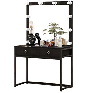 <span class=keywords><strong>Tocador</strong></span> de Dormitorio de Estilo Moderno Personalizado, Espejo Iluminado para Niños, Mesa de <span class=keywords><strong>Maquillaje</strong></span>, Muebles de Almacenamiento, Material de Madera y Hierro - Product Image 1