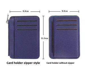 Tarjetero de Cuero PU Estilo Vintage con Patrón Litchi, Cierre Cuadrado y Múltiples Ranuras para Tarjetas, Cartera Multifuncional al por Mayor - Product Image 3
