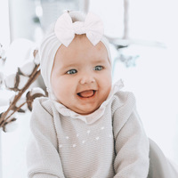 Bandeaux pour Bébé Fille Doux et Élastiques Grande Taille, Accessoires Cheveux Noués Couleur Unie pour Filles Printemps-Été