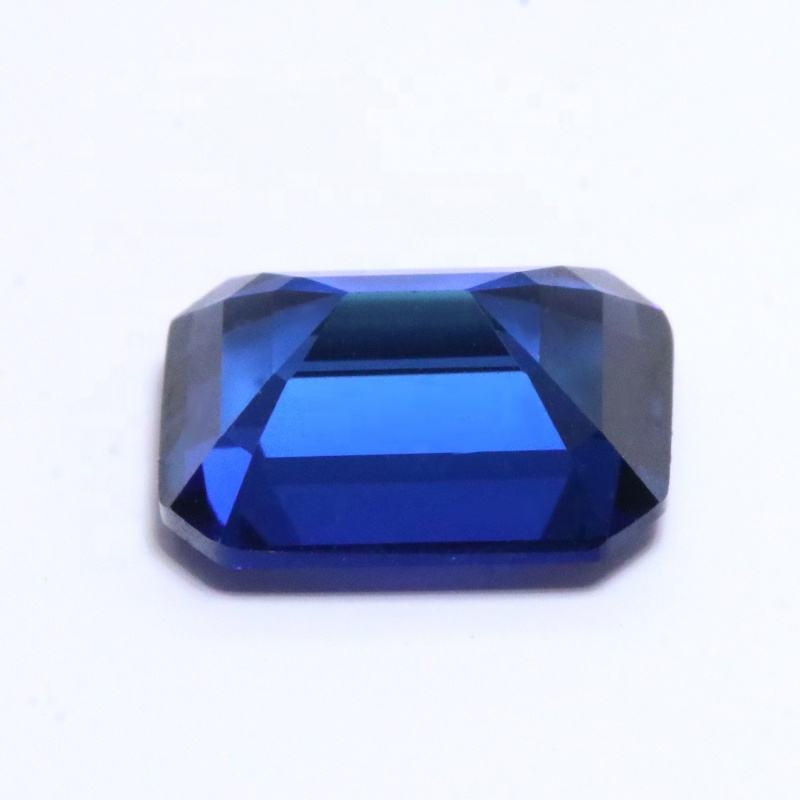 New Trending Loose Gemstone Lab Grown Sapphire Emerald Cut Royal Blue ...