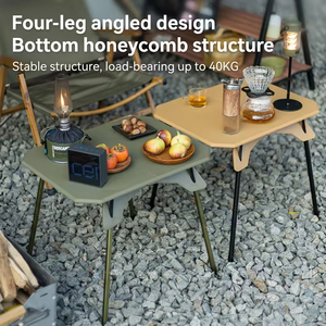 Hot Sale Tactical Aluminum Roll-Up Folding Camping <b>Table</b> <b>Adjustable</b> Height Outdoor Furniture for Picnic Beach - Product Image 2