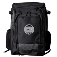Nouveau sac à dos de sport personnalisé en polyester pour softball et baseball, sac de voyage avec 2 manchons élastiques en néoprène pour bâtons