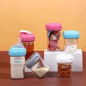 多功能防腹胀宽口径婴儿奶瓶方形婴儿食品储存瓶