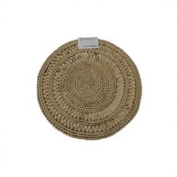 Napperon rond tissé en écorce de maïs, décoration murale 38 cm, écologique, naturel, style bohème, ferme, cuisine, salle à manger, résistant à la chaleur, durable