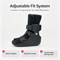 Botte orthopédique professionnelle médicale TP Short Walker, coque ergonomique, absorption des chocs, TPR antidérapant, pour entorse de la cheville, fracture