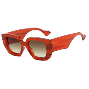 2024 Custom Your 3D Metal Logo Printing Tortoiseshell Sun Glasses Oversized Thick Square Luxury Men Women Sunglasses