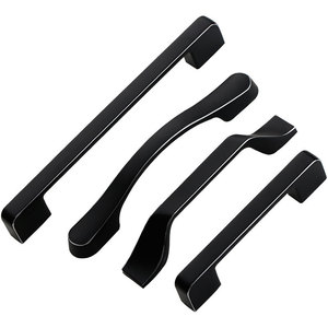 Lideshi Cabinet Handle 1288 2364A Black Bar Shape Durable Furniture Hardware - Product Image 3