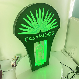Customized Logo <strong>Casamigos</strong> Rechargeable LED Adjustable Height Nightclub for VIP Display Chariot for Wine <strong>Bottle</strong> - Product Image 6