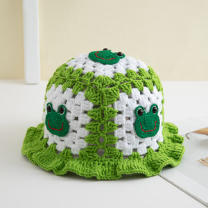 Nuevo Sombrero de Pescador con Volantes Estilo Japonés, Transpirable, con Botones, Diseño de Dibujos Animados, Lindo, Dulce y Delicado, Tejido a Mano, Calado - Product Image 5