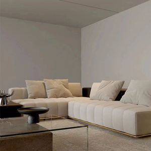 مجموعة أثاث قماشية حديثة بتصميم إيطالي فاخر على شكل حرف <span class=keywords><strong>l</strong></span> - Product Image 5