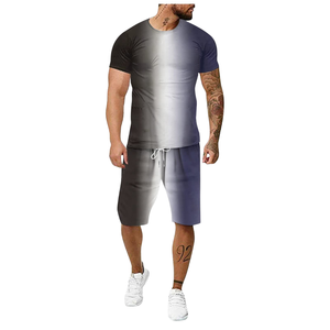 Conjunto de Pantalones y Camiseta de Manga Larga de Punto con Camuflaje Vintage para Hombre, Impresión Digital, Secado Rápido, Poliéster/Algodón, para Exteriores - Product Image 1
