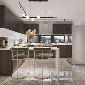 Armoires de cuisine multifonctionnelles en bois de bouleau massif modernes personnalisées de haute qualité avec personnalisation de la conception gratuite - Product Image 4