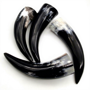 Juego de 4 Cuernos Vikingos Ecológicos Hechos a Mano, Acabado Natural, Cuernos de Búfalo y Buey para Beber, Agate M R S EXPOERTS - Product Image 1