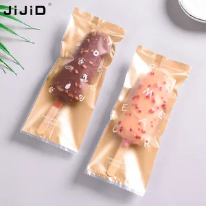 JiJiD Sacs d'emballage de glace à l'eau de haute qualité imprimés personnalisés de marque Opp sac de qualité alimentaire laminé plastique pour crème glacée