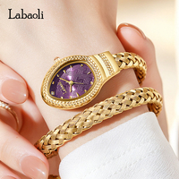LABAOLI LA865 Édition Luxe Léger Montre Tressée Multicouche pour Femme au Design Unique avec Ouverture Réglable