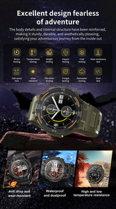 Montre connectée de sport en plein air HW50, moniteur de fréquence cardiaque, moniteur d'oxygène sanguin, exercices respiratoires, montres intelligentes pour la santé pour hommes et femmes - Product Image 3