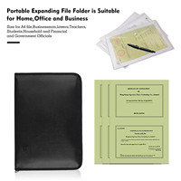 Corde suspendue portable et conception de fermeture à glissière 13 poches ignifuges accordéon extensible organisateur poches de fichiers pour les affaires de bureau à domicile
