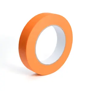 เทปกาวเครปสีส้มทนอุณหภูมิสูงยานยนต์กาวรถพิมพ์กระดาษเครปกระดาษ MaskingTape