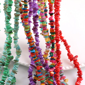 Cuentas de piedras irregulares multicolor, chapadas en vidrio, para la fabricación de pulseras, accesorios de joyería DIY - Product Image 4