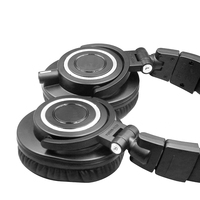 Headphone Monitor Studio Profesional ATH M50X Mikrofon-DJ Gunakan Armature Seimbang Layar Digital Desain Baru Berkualitas Tinggi