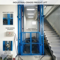 Elevador de Carga Vertical Industrial de Alta Resistencia, Elevador de Carga Doble para Almacenes, Transporte de Mercancías y Materiales