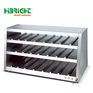 HIGHBRIGHT Réchauffeur électrique de comptoir ouvert à deux côtés à haute efficacité en acier inoxydable noir vitrine d'affichage de nourriture chaude 3.5kw - Product Image 4