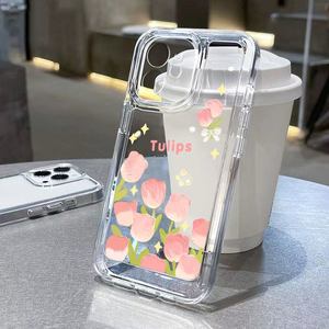 เคสโทรศัพท์มือถือกันกระแทกลายดอกไม้สีน้ำมันใสความละเอียดสูงสำหรับ <span class=keywords><strong>iPhone</strong></span> 7,8,<span class=keywords><strong>11</strong></span>, 12, 13, 14, 15, 16 <span class=keywords><strong>PRO</strong></span> <span class=keywords><strong>MAX</strong></span> - Product Image 3