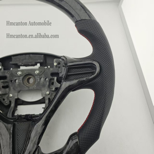 Productos Populares: Volante de Fibra de Carbono Forjado con Cuero Perforado, Compatible con Honda Civic de 8ª Generación - Product Image 3