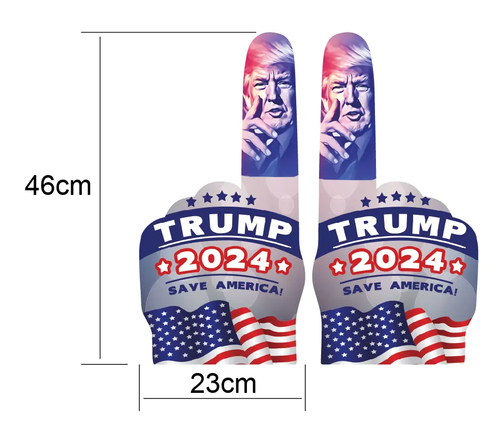 Custom Election America President 2024 Make America Great Cheering EVA Foam Finger Hand