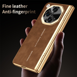 Étui pliant de protection de charnière électrolytique en cuir rétro de luxe pour étui antichoc OnePlus Open 5G avec <span class=keywords><strong>verre</strong></span> <span class=keywords><strong>trempé</strong></span> - Product Image 5