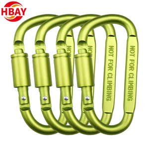 Hızlı asılı somun alüminyum alaşım sırt çantası toka ile 80mm d-şekilli yeşil karabina kalın yan düz kilit kanca - Product Image 6