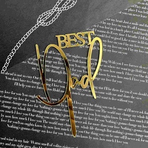 Nuovo Topper per Torta in Acrilico Stile Ins, Decorazione per Torta Festa del Papà, Miglior Papà in Acrilico - Product Image 5