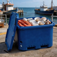 Glacière en plastique PE rotomoulé 850L - Écologique, isolée, étanche, portable pour la pêche, la transformation des fruits de mer et la chaîne du froid