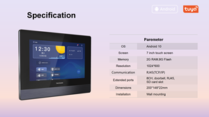Oem 7 inch VDP tường Màn hình Smartlife Bảng điều khiển android10 máy tính bảng với tuya <span class=keywords><strong>intercom</strong></span> Monitor hỗ trợ - Product Image 5