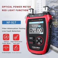 Testeur de puissance optique et stylo de mesure optique rouge 2-en-1, testeur d'atténuation de fibre haute précision, port universel FC/SC, sortie 10mW, POE, grand écran LCD