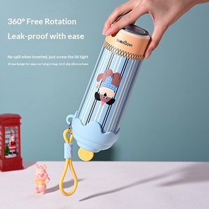 Cute Cartoon 316 Stainless Steel Insulated Cup Portable Lanyard Travel Mug Straw Water <b>Bottle</b> For Students Men Women - Product Image 4