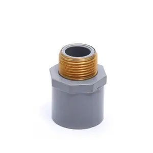 Kích Thước Tùy Chỉnh Giá Thấp Ống Nước Ống Threaded Đầu Phẳng Cpvc Nhựa Brass Insert Nut