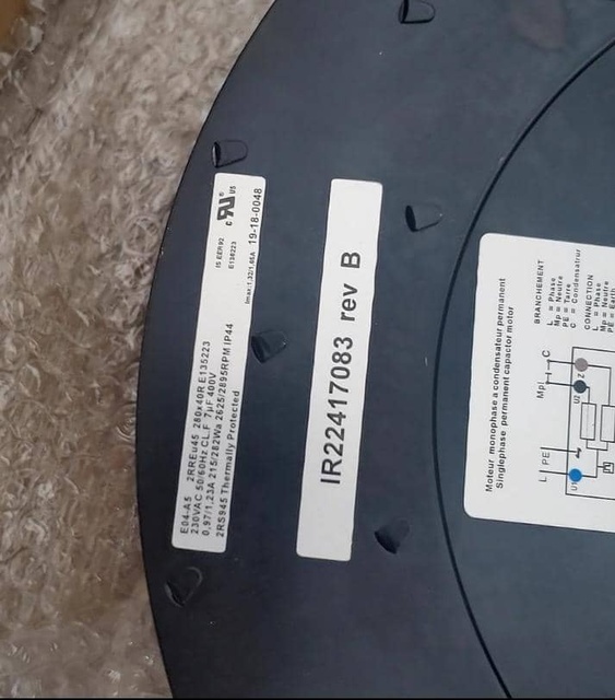 DO IngersoLL Rand Screw air Compressor Centrifugal Fan 22417083 Original New