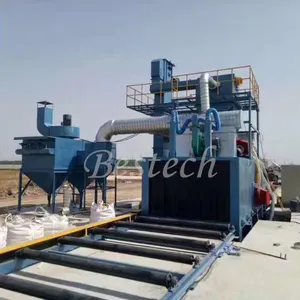 China manufacturer H beam sand blasting steel cleaning shot blasting Superior Steel Structure Shot Blasting Machine