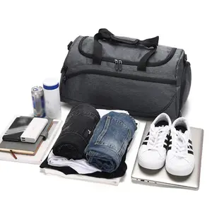 Bolso de gimnasio deportivo para hombre y mujer, bolsa de equipaje multifuncional de nailon de gran capacidad, plegable, para viaje