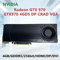 Carte graphique NVIDIA GTX970 4GD5 DP CRAD VGA GDDR5 256 bits PCI-E 3.0 HEMI DP DVI pour ordinateur de bureau
