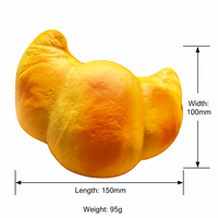 Jouet Squishy Premium Croissant Géant en PU à Rebond Lent pour Soulager le Stress
