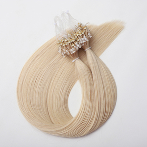 Prebonded sarışın bakire çift çizilmiş mikro halka insan saç boncuk atkı saç ekleme mikro döngü linkler saç uzatma satıcıları - Product Image 4