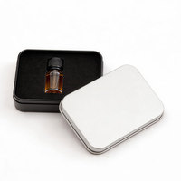 Boîte en métal rectangulaire petite et personnalisable, vide, pour pilules, clés USB, échantillons cosmétiques, papeterie, rangement