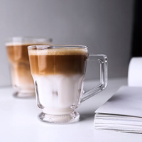 Grosir gelas kopi kreatif sederhana terlaris cangkir minum Set gelas jus desainer untuk restoran gelas
